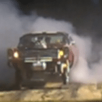 Straight Axle Gasser Galaxy Burnout on the Pad at Pre Lead East Show.