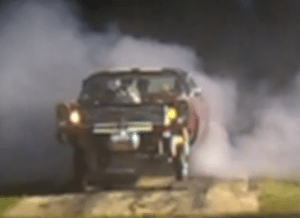 Straight Axle Gasser Galaxy Burnout on the Pad at Pre Lead East Show.