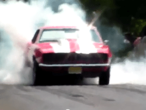 Cars doing Burnouts at Profab