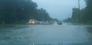 Mark VIII drives through Flood