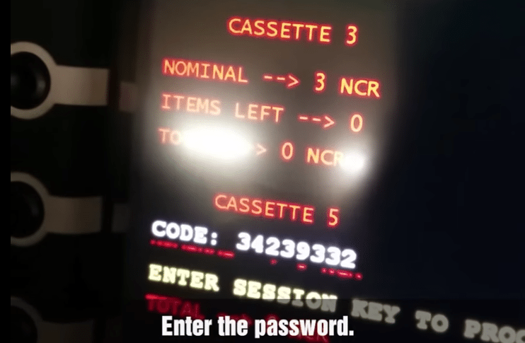 Secret ATM password