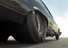 This would be a typical slick launching at a  drag strip