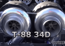 2 second stage T-88 34D Turbo's take over on the increasing of the boost from the 1st stage 