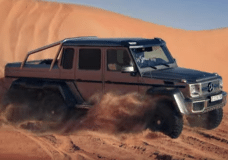 A bit of Mercedes Benz 6x6 drifting out in the desert 