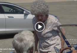 Jay Leno races Granny in Tesla