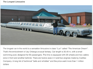 Worlds longest limo