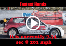 It is currently 7.74 sec and 201 mph